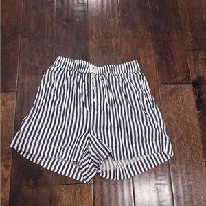 Anthropologie Striped Navy and White Women's Shorts